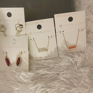Kendra Scott Gold and Red Jewelry Set